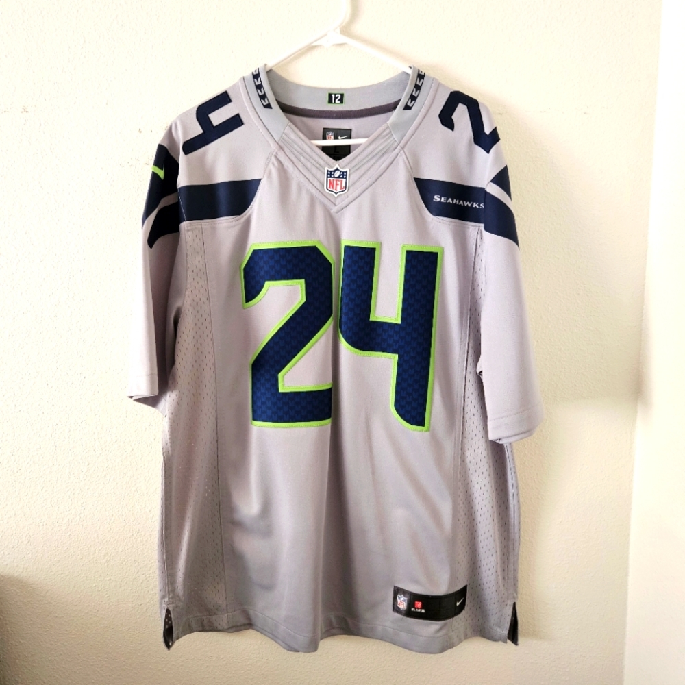 Seahawks Marshawn Lynch Mens Jersey #24
